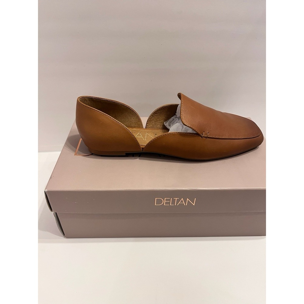 Deltan Harper Flat Loafers Tan Slip On Shoes Women's Size 7.5 M NEW - Picture 1 of 4